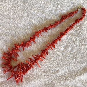 Vintage Graduated spiny coral necklace